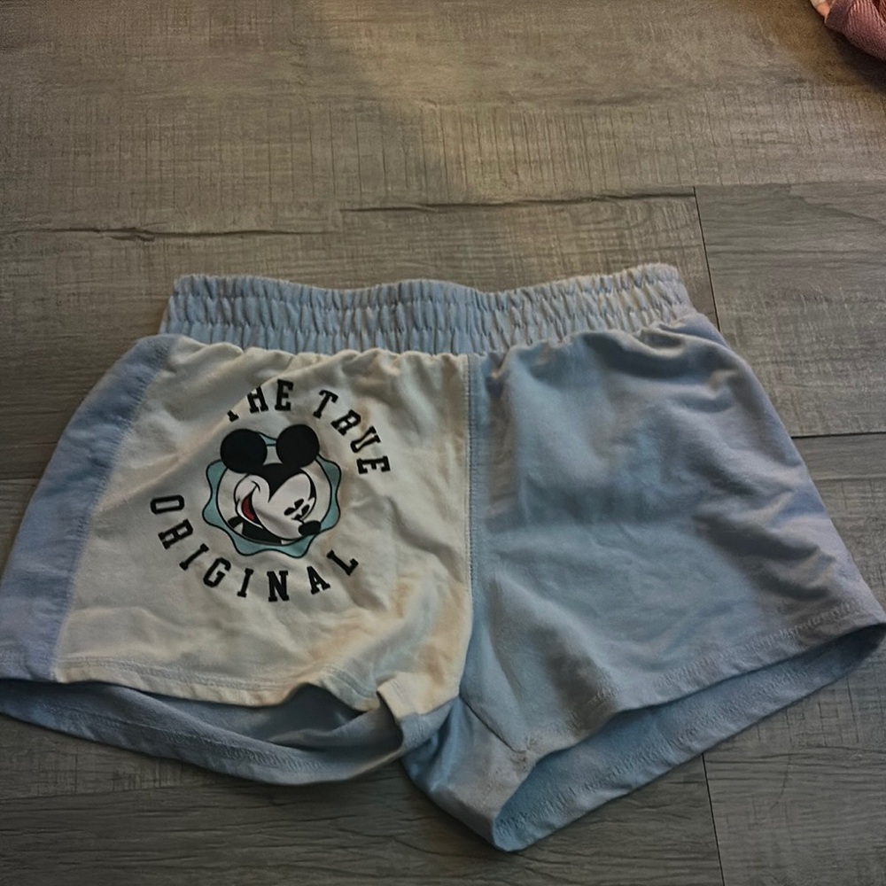Disney Women's Blue and White Shorts
